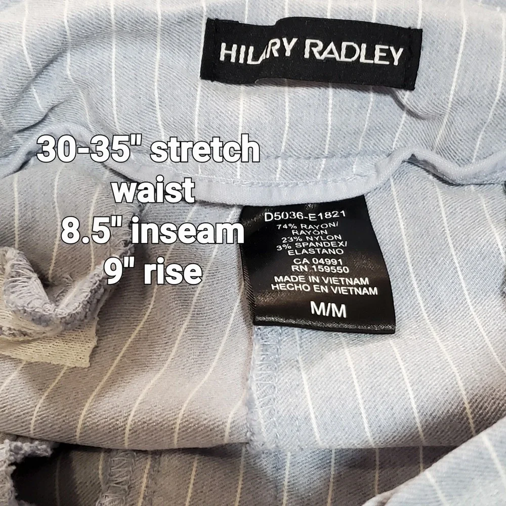 Modern Preppy Bermuda Chino‎ Shorts Twee Pastel Stripe Coastal Vacation Size M